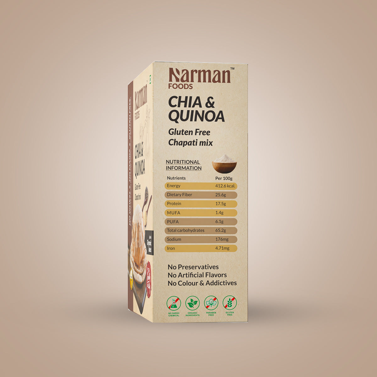 Narman Foods - Chia & Quinoa Gluten Free Chapati Mix