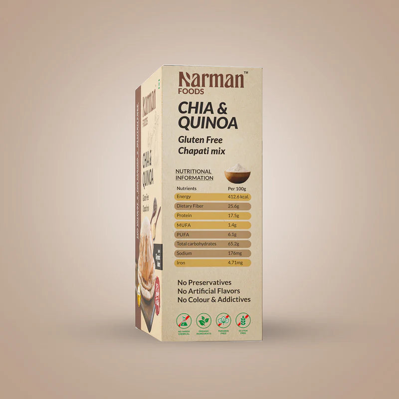 Narman Foods 3x Combo - Chia & Quinoa Gluten Free Chapati Mix