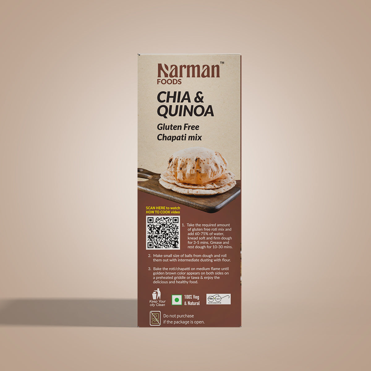 Narman Foods - Chia & Quinoa Gluten Free Chapati Mix