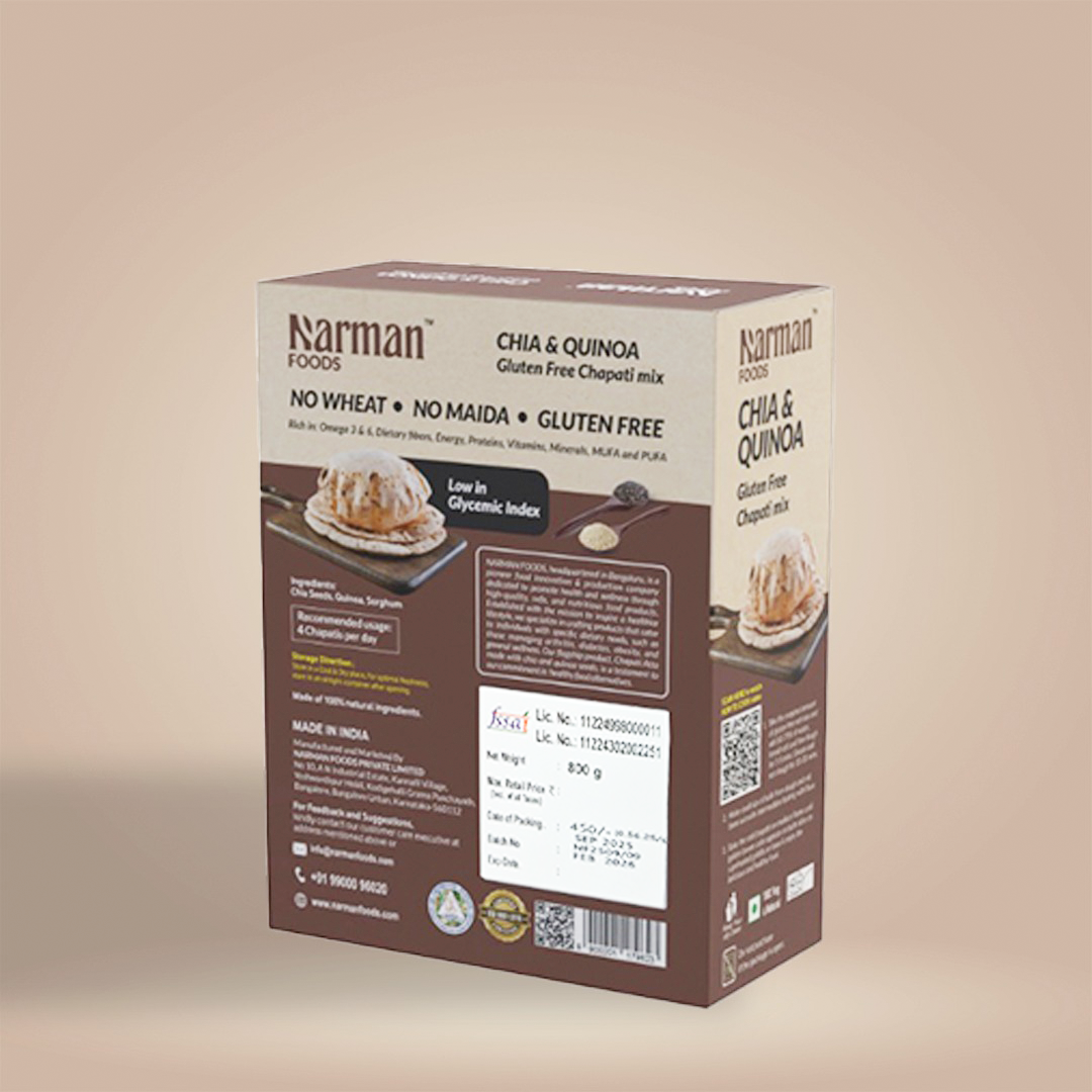 Narman Foods 3x Combo - Chia & Quinoa Gluten Free Chapati Mix