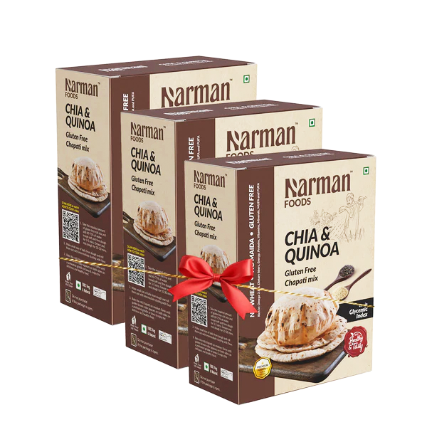 Narman Foods 3x Combo  - Chia & Quinoa Gluten Free Chapati Mix